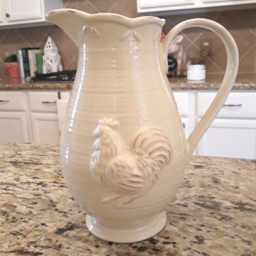 Lenox Provencial Garden Retired Rooster Pitcher - Picture 2 of 11